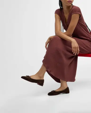 Christian Louboutin Sweetie Jane Suede Bow Ballerina Flats | Thumbnail 20 Christian Louboutin Sweetie Jane Suede Bow Ballerina Flats | Thumbnail 20