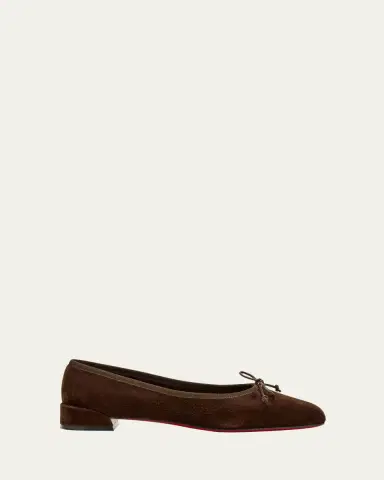 Christian Louboutin Sweetie Jane Suede Bow Ballerina Flats | Thumbnail 6 Christian Louboutin Sweetie Jane Suede Bow Ballerina Flats | Thumbnail 6