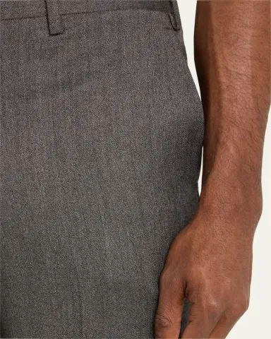 Kiton Men's Textured Grey Suit Trousers | Thumbnail 5 Kiton Men's Textured Grey Suit Trousers | Thumbnail 5
