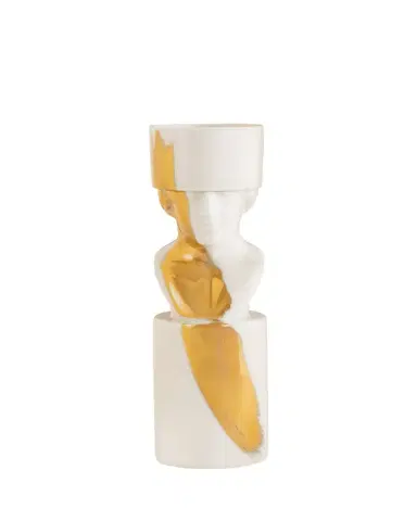 Ginori 1735 The Scholar Candleholder, White/Gold - LCDC Collection | Thumbnail 1 Ginori 1735 The Scholar Candleholder, White/Gold - LCDC Collection | Thumbnail 1