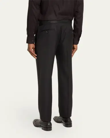 Giorgio Armani Men's Solid Formal Tuxedo Pants | Thumbnail 3 Giorgio Armani Men's Solid Formal Tuxedo Pants | Thumbnail 3