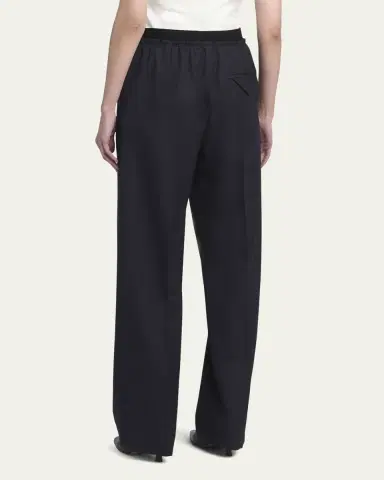Bottega Veneta Subtle Striped Straight-Leg Wool Trousers | Thumbnail 3 Bottega Veneta Subtle Striped Straight-Leg Wool Trousers | Thumbnail 3