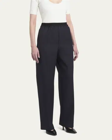 Bottega Veneta Subtle Striped Straight-Leg Wool Trousers | Thumbnail 4 Bottega Veneta Subtle Striped Straight-Leg Wool Trousers | Thumbnail 4