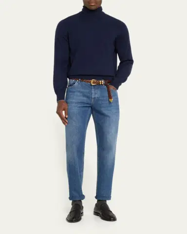 Brunello Cucinelli Men's Solid Cashmere Turtleneck | Thumbnail 2 Brunello Cucinelli Men's Solid Cashmere Turtleneck | Thumbnail 2
