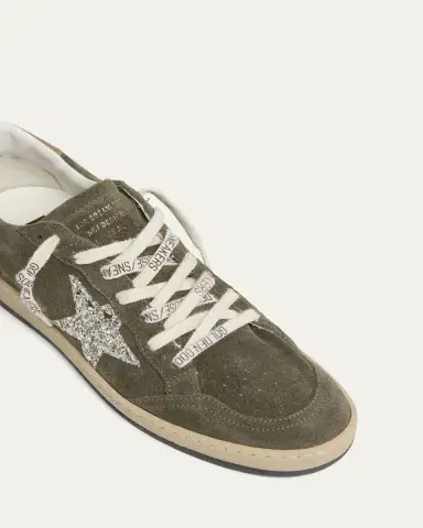 Golden Goose Ballstar Suede Glitter Low-Top Sneakers | Thumbnail 5 Golden Goose Ballstar Suede Glitter Low-Top Sneakers | Thumbnail 5