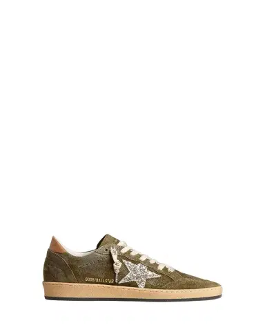 Golden Goose Ballstar Suede Glitter Low-Top Sneakers | Thumbnail 1 Golden Goose Ballstar Suede Glitter Low-Top Sneakers | Thumbnail 1