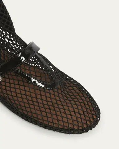 Alaïa Fishnet Patent Ballerina Booties | Thumbnail 5 Alaïa Fishnet Patent Ballerina Booties | Thumbnail 5