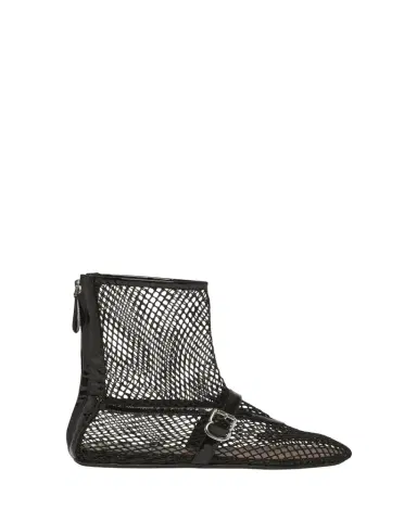 Alaïa Fishnet Patent Ballerina Booties | Thumbnail 1 Alaïa Fishnet Patent Ballerina Booties | Thumbnail 1