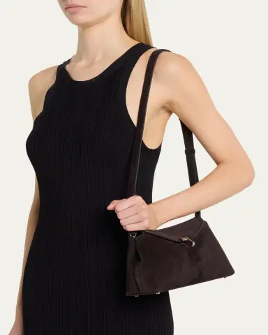 TOTEME T-Lock Clutch Bag in Smooth Suede | Thumbnail 2 TOTEME T-Lock Clutch Bag in Smooth Suede | Thumbnail 2