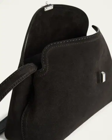 TOTEME T-Lock Clutch Bag in Smooth Suede | Thumbnail 4 TOTEME T-Lock Clutch Bag in Smooth Suede | Thumbnail 4