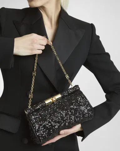 Dolce & Gabbana Marlene Medium Sequined Clutch Bag | Thumbnail 3 Dolce & Gabbana Marlene Medium Sequined Clutch Bag | Thumbnail 3