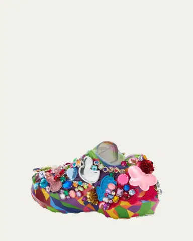 CDG x Salomon Embellished Printed Leather Platform Sneakers | Thumbnail 4 CDG x Salomon Embellished Printed Leather Platform Sneakers | Thumbnail 4