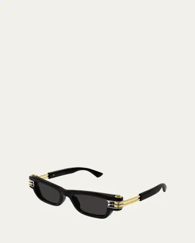 Bottega Veneta Bolt Plastic Rectangle Sunglasses | Thumbnail 2 Bottega Veneta Bolt Plastic Rectangle Sunglasses | Thumbnail 2