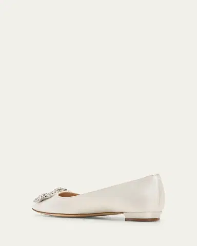 Manolo Blahnik Hangisi Satin Buckle Ballerina Flats | Thumbnail 4 Manolo Blahnik Hangisi Satin Buckle Ballerina Flats | Thumbnail 4