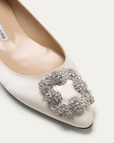 Manolo Blahnik Hangisi Satin Buckle Ballerina Flats | Thumbnail 5 Manolo Blahnik Hangisi Satin Buckle Ballerina Flats | Thumbnail 5