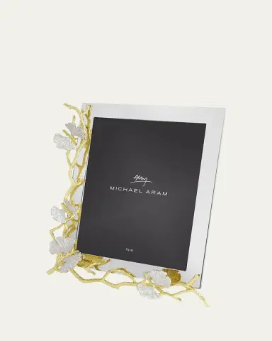 Michael Aram Butterfly Ginkgo White and Gold Frame, 8" x 10" | Thumbnail 2 Michael Aram Butterfly Ginkgo White and Gold Frame, 8" x 10" | Thumbnail 2