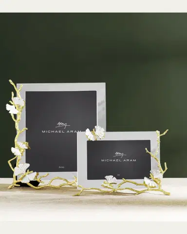 Michael Aram Butterfly Ginkgo White and Gold Frame, 8" x 10" | Thumbnail 5 Michael Aram Butterfly Ginkgo White and Gold Frame, 8" x 10" | Thumbnail 5