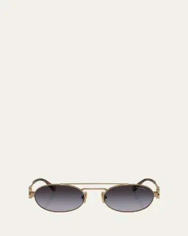 Miu Miu Metal Oval Sunglasses | Thumbnail 4 Miu Miu Metal Oval Sunglasses | Thumbnail 4