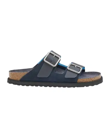 1774 Birkenstock Arizona Suede PVC Dual-Buckle Slide Sandals | Thumbnail 1 1774 Birkenstock Arizona Suede PVC Dual-Buckle Slide Sandals | Thumbnail 1