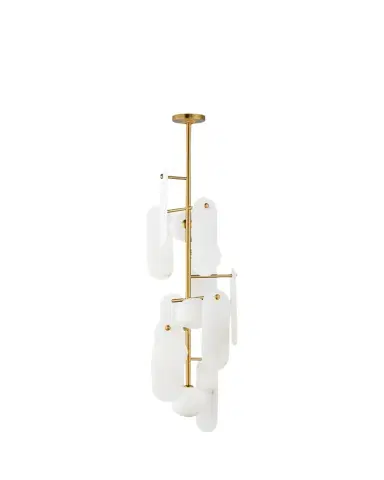 Studio M Megalith Alabaster Stone 42" 5-Light Vertical Chandelier | Thumbnail 1 Studio M Megalith Alabaster Stone 42" 5-Light Vertical Chandelier | Thumbnail 1