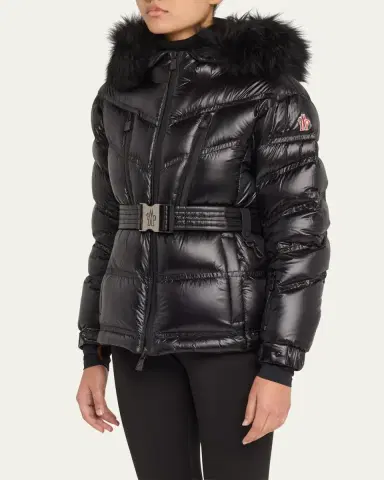 Moncler Bernis Down Ski Jacket with Detachable Shearling Trim | Thumbnail 4 Moncler Bernis Down Ski Jacket with Detachable Shearling Trim | Thumbnail 4