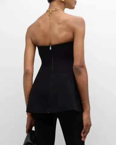 SIMKHAI Ioanna Strapless Peplum Top | Thumbnail 2 SIMKHAI Ioanna Strapless Peplum Top | Thumbnail 2