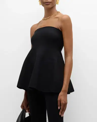 SIMKHAI Ioanna Strapless Peplum Top | Thumbnail 3 SIMKHAI Ioanna Strapless Peplum Top | Thumbnail 3