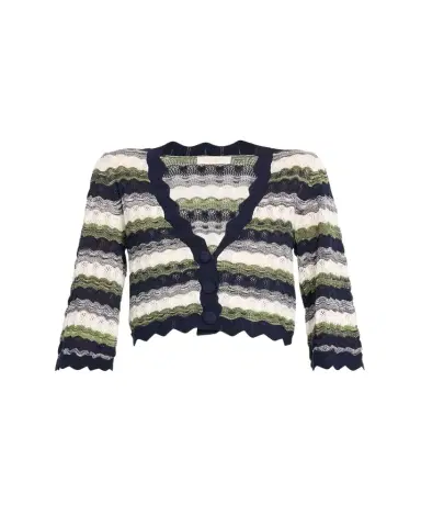 Ramy Brook Nell Wavy Knit Cropped Cardigan | Thumbnail 1 Ramy Brook Nell Wavy Knit Cropped Cardigan | Thumbnail 1