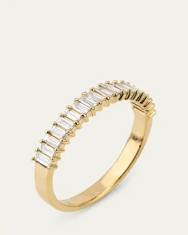 Lana 14K Gold Baguette Diamond Stackable Ring | Thumbnail 3 Lana 14K Gold Baguette Diamond Stackable Ring | Thumbnail 3