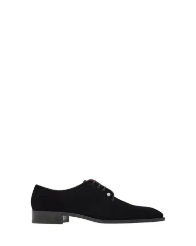 Christian Louboutin Men's Chambeliss Night Strass Velvet Derby Shoes | Thumbnail 1 Christian Louboutin Men's Chambeliss Night Strass Velvet Derby Shoes | Thumbnail 1