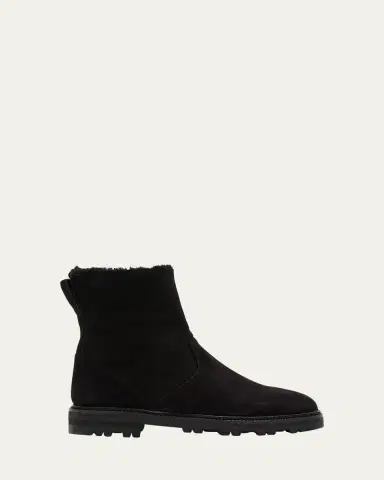 Manolo Blahnik Tomosa Suede Cozy Ankle Booties | Thumbnail 4 Manolo Blahnik Tomosa Suede Cozy Ankle Booties | Thumbnail 4