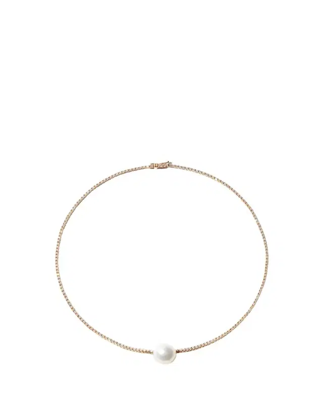 Mizuki 18K Yellow Gold Eve Necklace with 12mm South Sea Pearl, 15"L