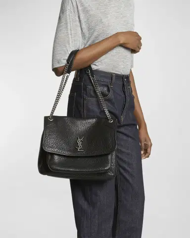 Saint Laurent Niki Large YSL Shoulder Bag in Lambskin Leather | Thumbnail 8 Saint Laurent Niki Large YSL Shoulder Bag in Lambskin Leather | Thumbnail 8