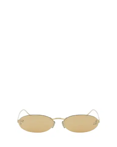 Fendi Embellished FF Oval Metal Sunglasses | Thumbnail 1 Fendi Embellished FF Oval Metal Sunglasses | Thumbnail 1