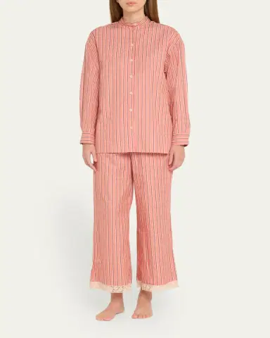 ERES Bonheur Striped Cotton Sleep Shirt | Thumbnail 2 ERES Bonheur Striped Cotton Sleep Shirt | Thumbnail 2