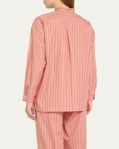 ERES Bonheur Striped Cotton Sleep Shirt | Thumbnail 3 ERES Bonheur Striped Cotton Sleep Shirt | Thumbnail 3