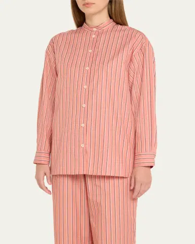 ERES Bonheur Striped Cotton Sleep Shirt | Thumbnail 4 ERES Bonheur Striped Cotton Sleep Shirt | Thumbnail 4