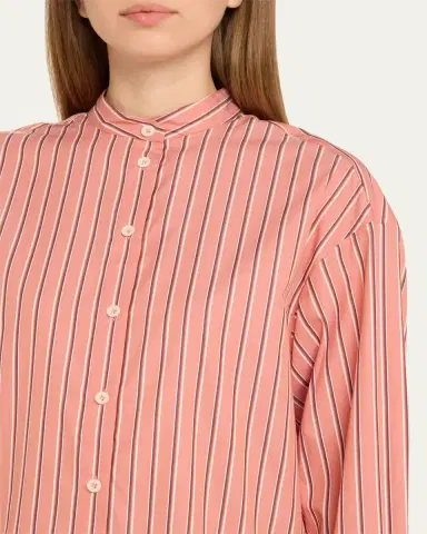 ERES Bonheur Striped Cotton Sleep Shirt | Thumbnail 5 ERES Bonheur Striped Cotton Sleep Shirt | Thumbnail 5