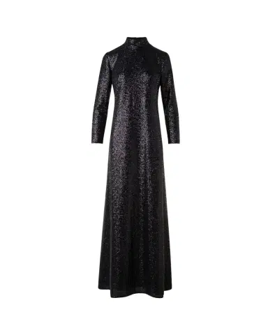 Akris Sequined Jersey High-Neck Long Sleeve Gown | Thumbnail 1 Akris Sequined Jersey High-Neck Long Sleeve Gown | Thumbnail 1