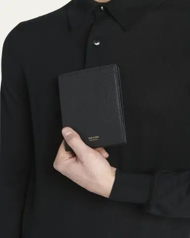 TOM FORD Men's Soft Leather T-Line Passport Holder | Thumbnail 2 TOM FORD Men's Soft Leather T-Line Passport Holder | Thumbnail 2