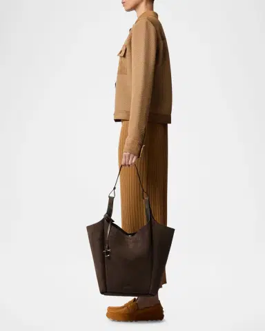 Tod's Suede & Leather Shoulder Bag | Thumbnail 4 Tod's Suede & Leather Shoulder Bag | Thumbnail 4