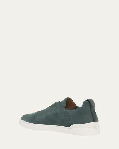 ZEGNA Men's Triple Stitch Suede Sneakers | Thumbnail 12 ZEGNA Men's Triple Stitch Suede Sneakers | Thumbnail 12