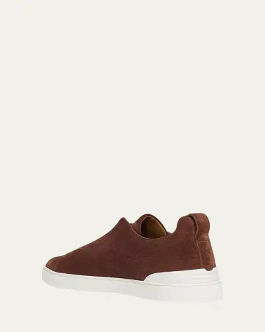 ZEGNA Men's Triple Stitch Suede Sneakers | Thumbnail 18 ZEGNA Men's Triple Stitch Suede Sneakers | Thumbnail 18