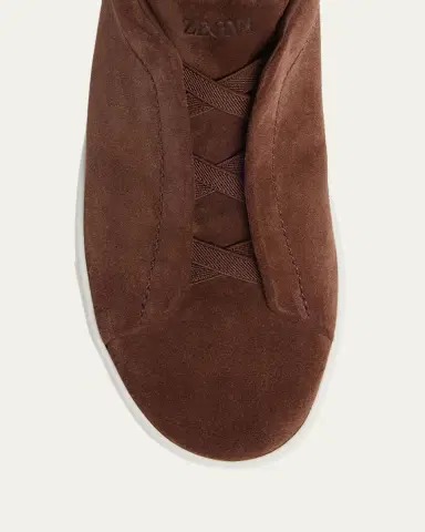 ZEGNA Men's Triple Stitch Suede Sneakers | Thumbnail 19 ZEGNA Men's Triple Stitch Suede Sneakers | Thumbnail 19