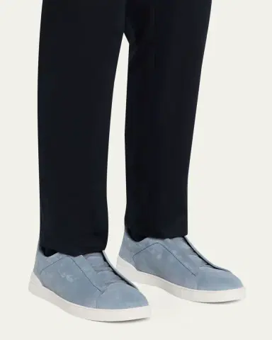 ZEGNA Men's Triple Stitch Suede Sneakers | Thumbnail 20 ZEGNA Men's Triple Stitch Suede Sneakers | Thumbnail 20