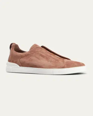 ZEGNA Men's Triple Stitch Suede Sneakers | Thumbnail 23 ZEGNA Men's Triple Stitch Suede Sneakers | Thumbnail 23