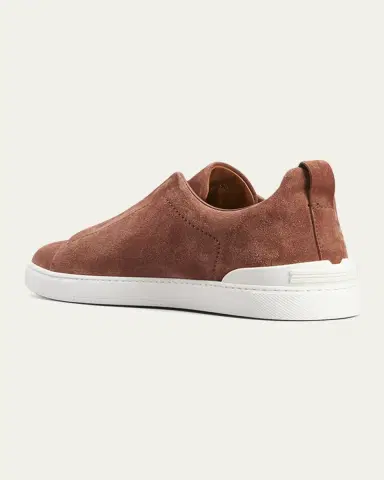 ZEGNA Men's Triple Stitch Suede Sneakers | Thumbnail 24 ZEGNA Men's Triple Stitch Suede Sneakers | Thumbnail 24