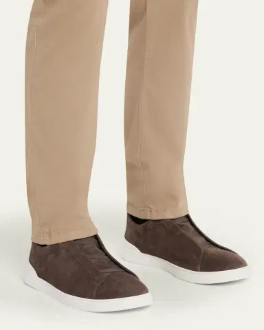 ZEGNA Men's Triple Stitch Suede Sneakers | Thumbnail 6 ZEGNA Men's Triple Stitch Suede Sneakers | Thumbnail 6
