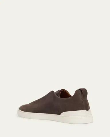 ZEGNA Men's Triple Stitch Suede Sneakers | Thumbnail 8 ZEGNA Men's Triple Stitch Suede Sneakers | Thumbnail 8