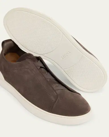 ZEGNA Men's Triple Stitch Suede Sneakers | Thumbnail 9 ZEGNA Men's Triple Stitch Suede Sneakers | Thumbnail 9